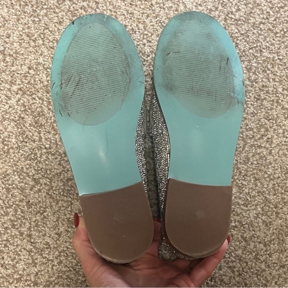 Betsey Johnson Glittering Silver Loafers - Picture 5 of 5